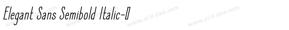 Elegant Sans Semibold Italic字体转换